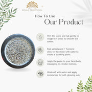 5 Inch Polish Rubbing Round Stone for Turmeric or Sandalwood | Skin tan Removal