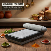 Kerala Traditional Marble Arabic Polished Large Size Ammikallu Silbatta 16 x 9 - Grinding Stone Masher