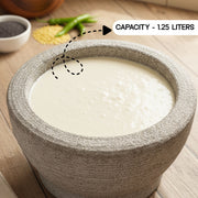 Kerala Traditional Attukal Stone Masher with Steel Handle - 1.25 Liter